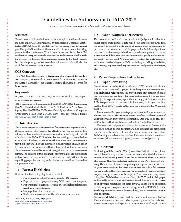 ISCA 2026 Sample Paper